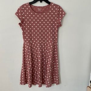 Children’s place pink polka dot dress- size XXL (16)
